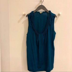 Anthropologie Liefsdottir Teal Embellished Top